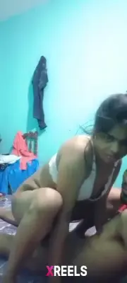 Desi Sex Of A Horny Babe Riding On Her Skinny BFs Dick